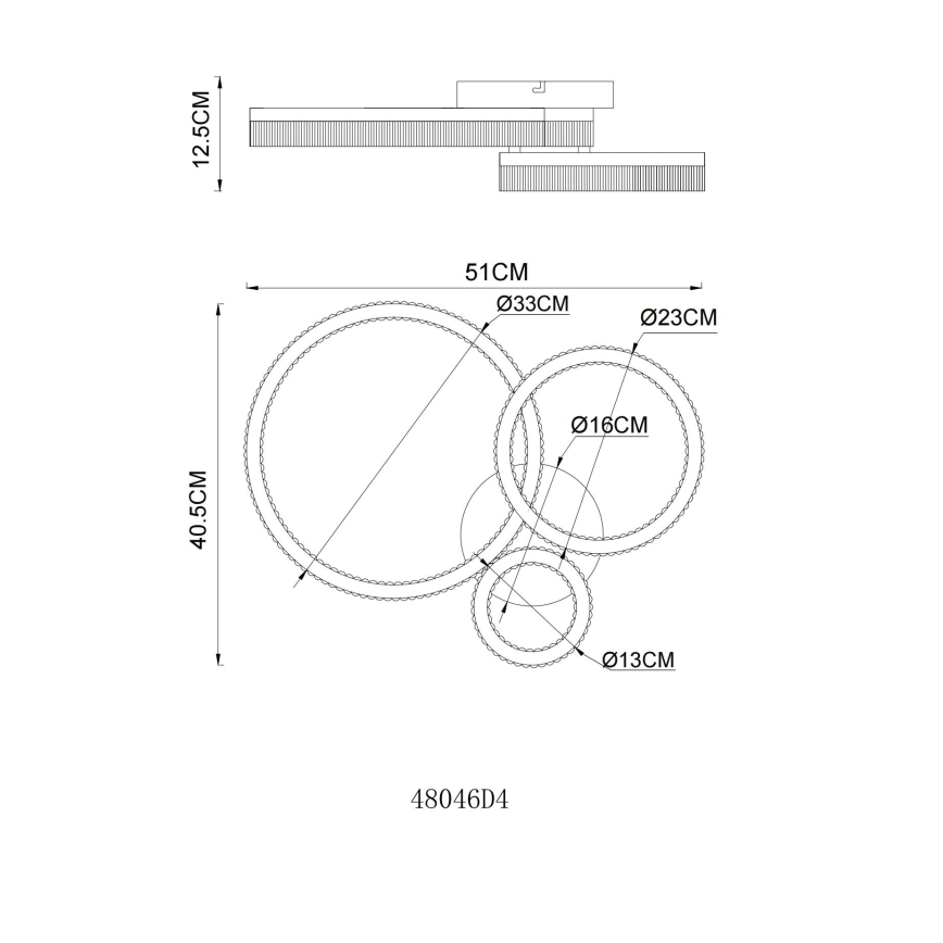 Globo - LED stropné svietidlo LED/24W/230V 3000K 40,5x51 cm