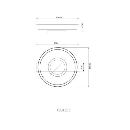 Globo - LED Stropné svietidlo LED/18W/230V 3000K 33x36 cm