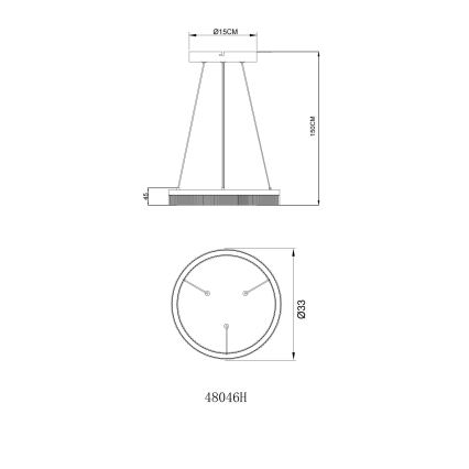 Globo - LED luster na lanku LED/16W/230V 3000K