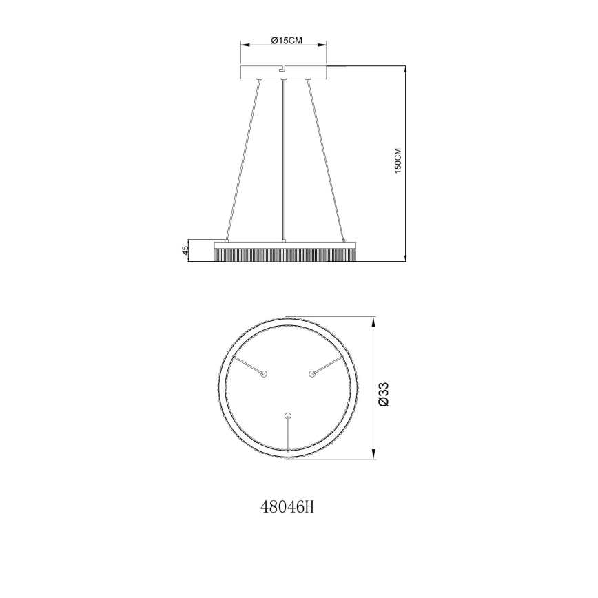 Globo - LED luster na lanku LED/16W/230V 3000K