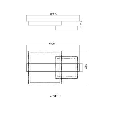 Globo - LED stropné svietidlo LED/24W/230V 3000K 33x53 cm
