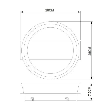 Globo - LED Stropné svietidlo LED/12W/230V 3000K 26x25 cm