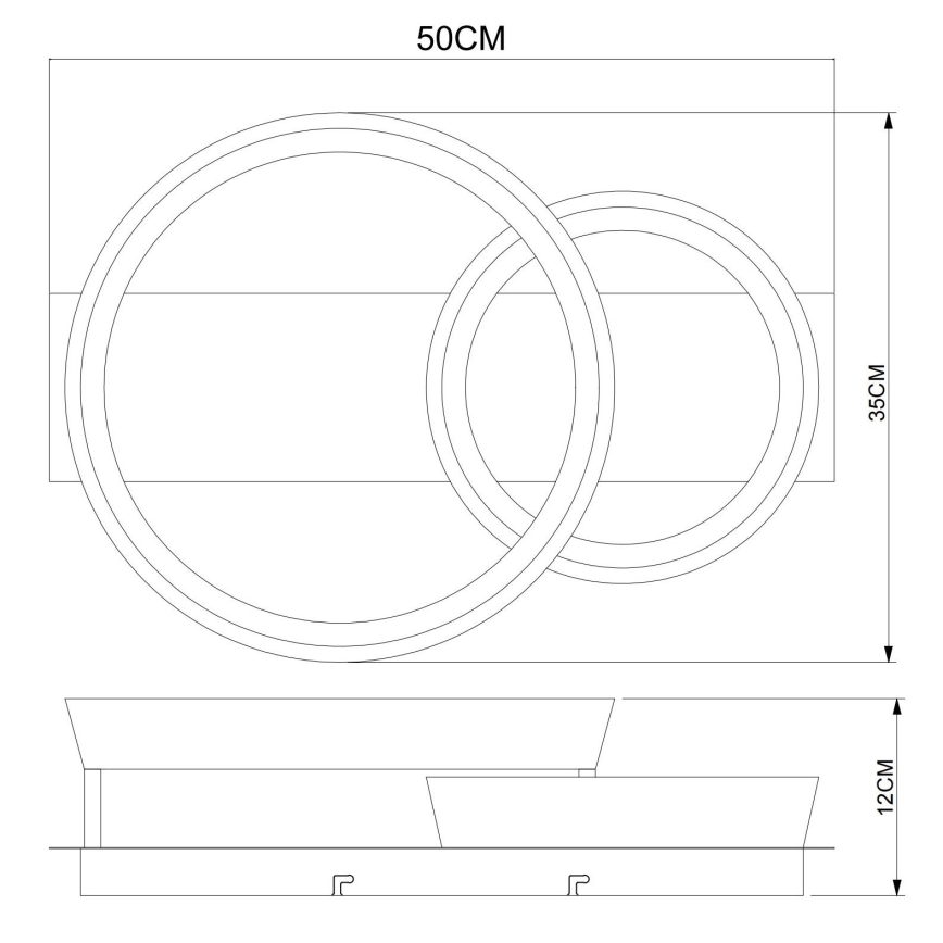 Globo - LED stropné svietidlo LED/24W/230V 3000K 50x35 cm