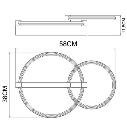 Globo - LED stropné svietidlo LED/24W/230V 3000K 58x40 cm béžové