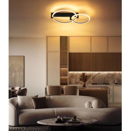 Globo - LED Stropné svietidlo LED/24W/230V 3000K 58x38 cm čierna