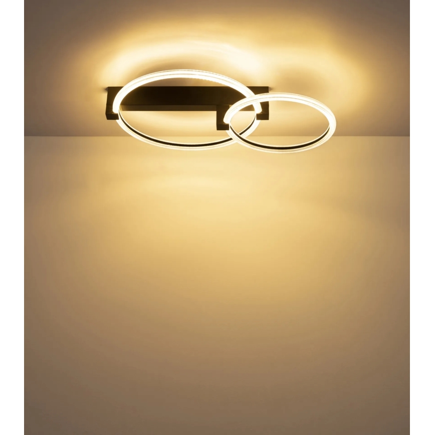 Globo - LED Stropné svietidlo LED/24W/230V 3000K 58x38 cm čierna