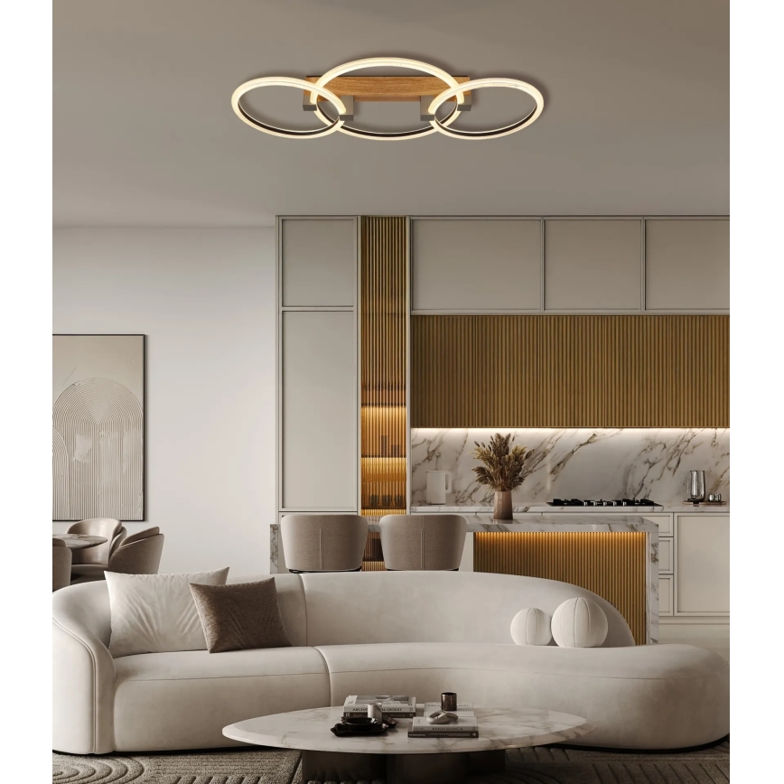 Globo - LED stropné svietidlo LED/40W/230V 3000K 76,1x38 cm hnedá