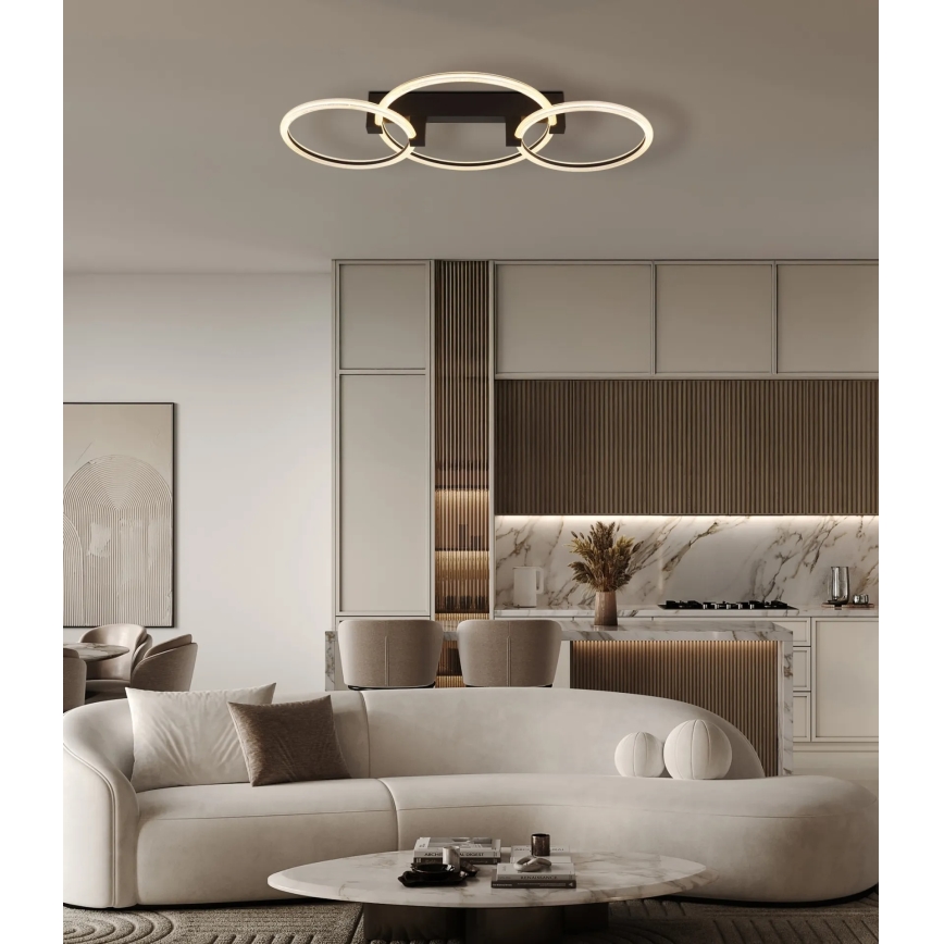 Globo - LED stropné svietidlo LED/40W/230V 3000K 76x38 cm čierne