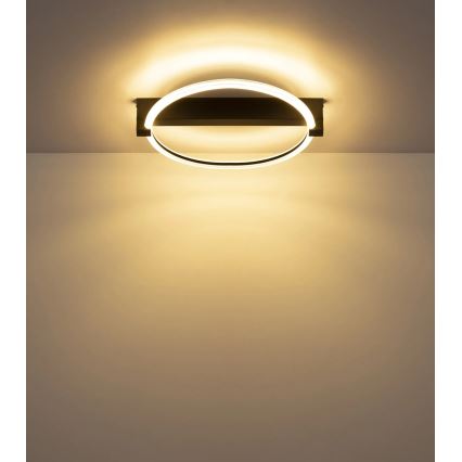 Globo - LED stropné svietidlo LED/15W/230V 3000K 41,5x38 cm čierna