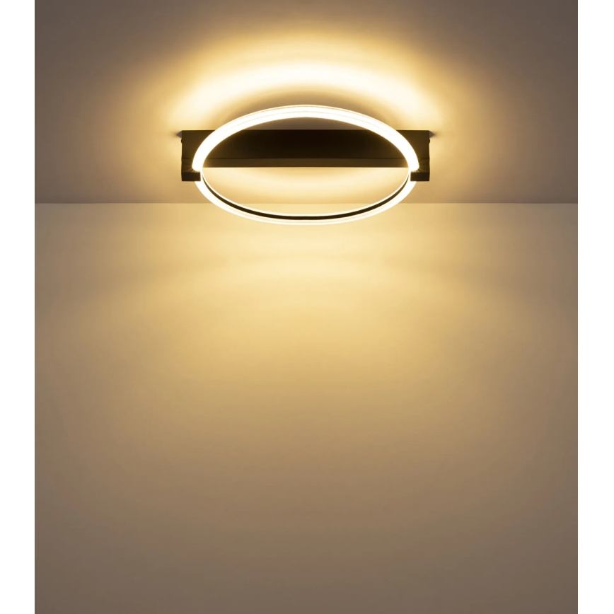 Globo - LED stropné svietidlo LED/15W/230V 3000K 41,5x38 cm čierna