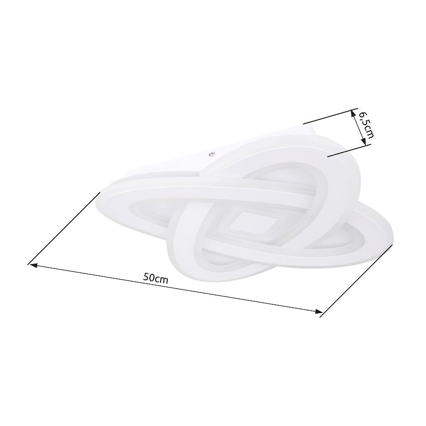 Globo - LED Stmievaťelné stropné svietidlo LED/36W/230V 3000-6000K pr. 50 cm biela + diaľkové ovládanie
