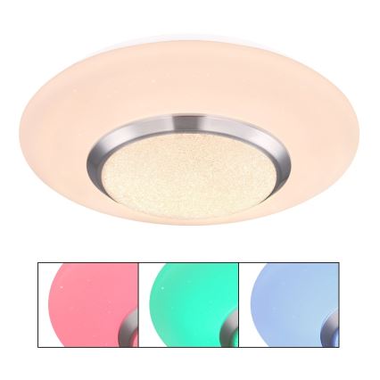 Globo - LED RGBW Stmievateľné stropné svietidlo LED/18W/230V 3000K pr. 34 cm