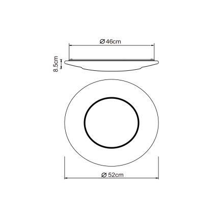 Globo - LED Stropné svietidlo LED/24W/230V 3000/4500/6500K