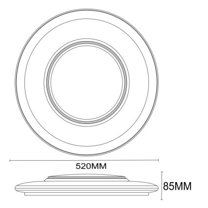 Globo - LED Stmievateľné stropné svietidlo LED/48W/230V + diaľkové ovládanie