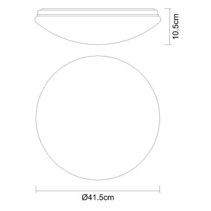 Globo - LED RGB stmievateľné stropné svietidlo LED/24W/230V + LED/8W 2700-6500K priemer 41 cm + diaľkové ovládanie