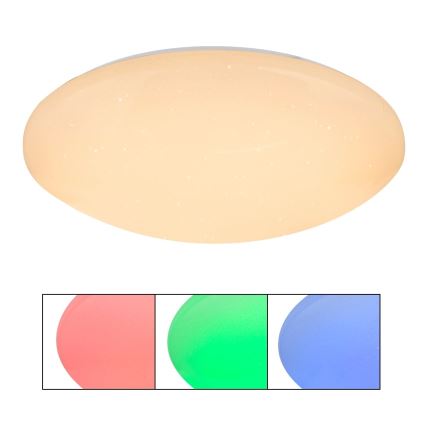 Globo - Stmievateľné stropné LED svietidlo RGB LED/48W/230V + LED/10W 2700-6500K priemer 50 cm + diaľkové ovládanie