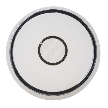 Svetlo svieti. Je okrúhle, biele, s dvojitým chrómovým lemom. Vnútri má menší kruhový svetelný zdroj.