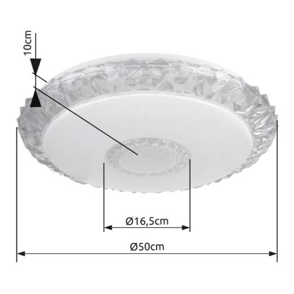 Globo - LED Stmievateľné stropné svietidlo LED/40W/230V 2700-6500K pr. 50 cm Wi-Fi Tuya + diaľkové ovládanie