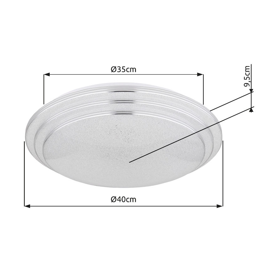Globo - LED Stmievateľné stropné svietidlo LED/18W/230V pr. 40 cm 2700-6500K + diaľkové ovládanie