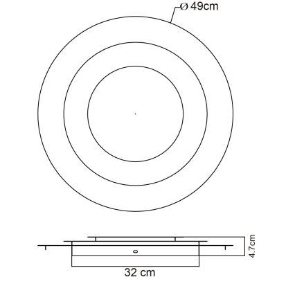 Globo - LED stropné svietidlo LED/40W/230V 3000K pr. 49 cm zlaté