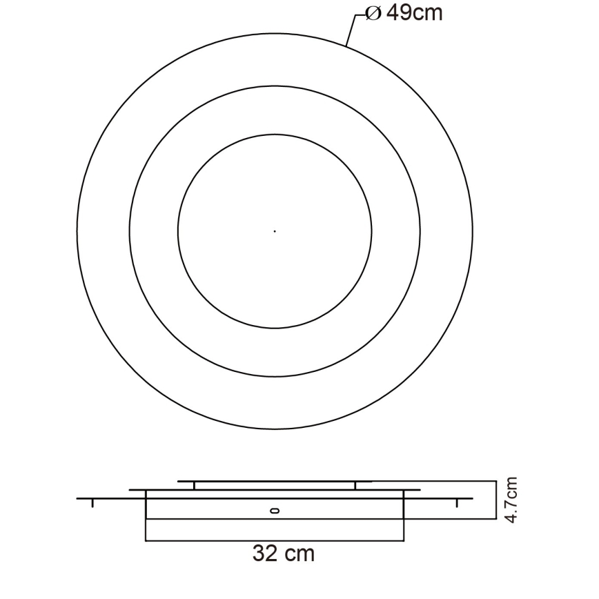 Globo - LED stropné svietidlo LED/40W/230V 3000K pr. 49 cm zlaté