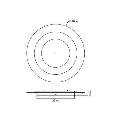 Globo - LED stropné svietidlo LED/40W/230V 3000K pr. 49 cm strieborné