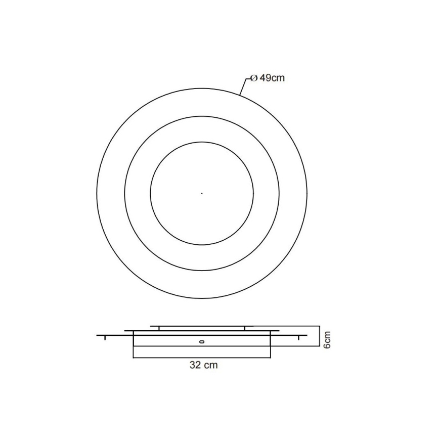 Globo - LED stropné svietidlo LED/40W/230V 3000K pr. 49 cm strieborné