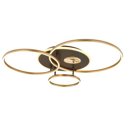 Globo - LED stmievateľné stropné svietidlo LED/54W/230V 2700-6500K 90x70 cm antracit/zlatá + diaľkové ovládanie