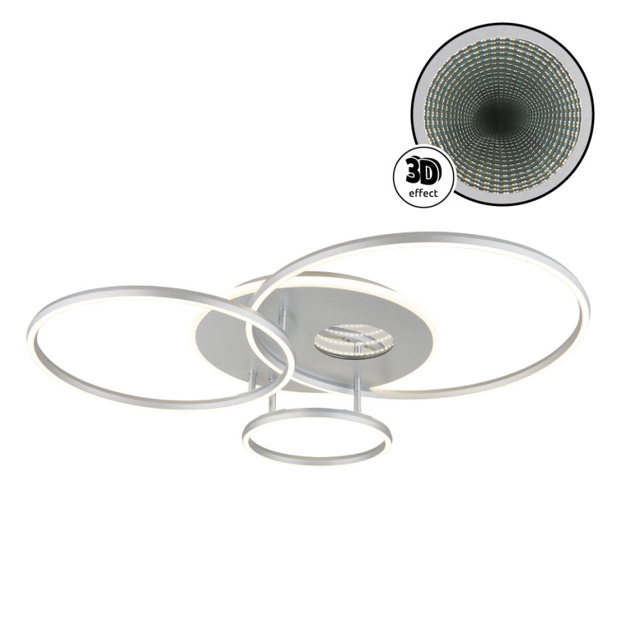 Globo - LED stmievateľné stropné svietidlo LED/54W/230V 2700-6500K 90x70 cm strieborné + diaľkové ovládanie