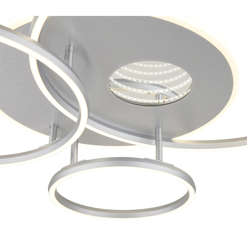 Globo - LED stmievateľné stropné svietidlo LED/54W/230V 2700-6500K 90x70 cm strieborné + diaľkové ovládanie