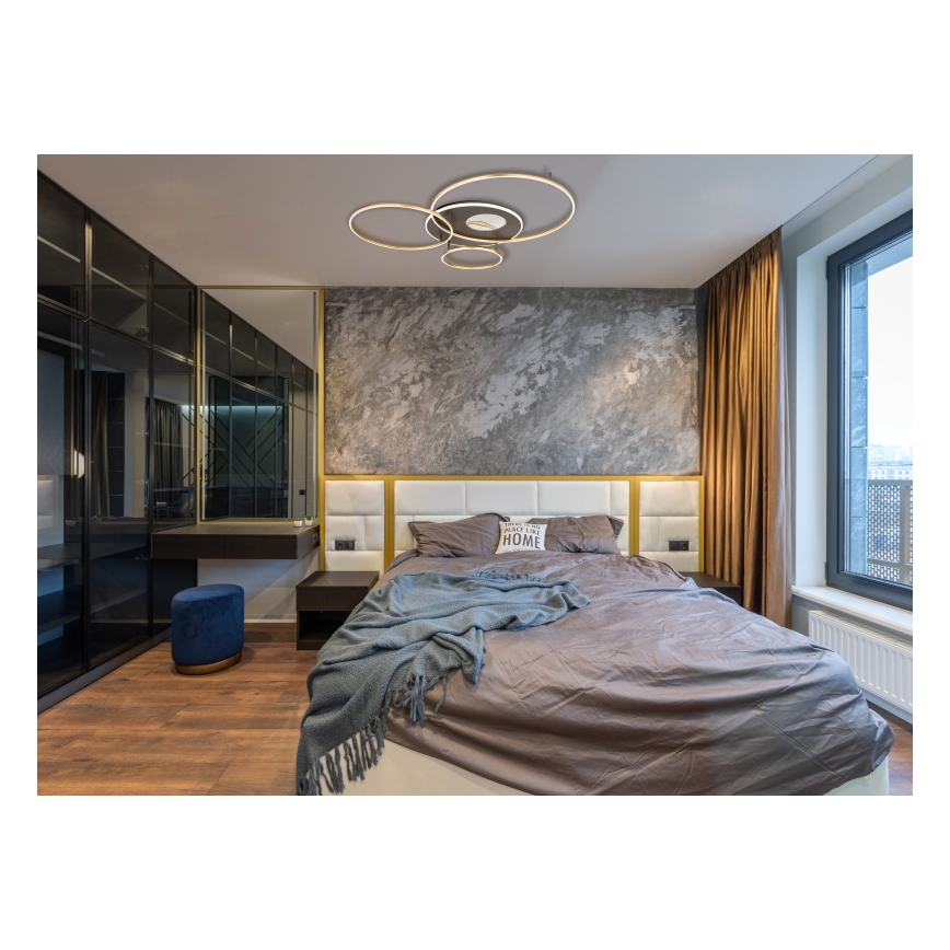 Globo - LED stmievateľné stropné svietidlo LED/70W/230V 2700-6500K zlatá + diaľkové ovládanie