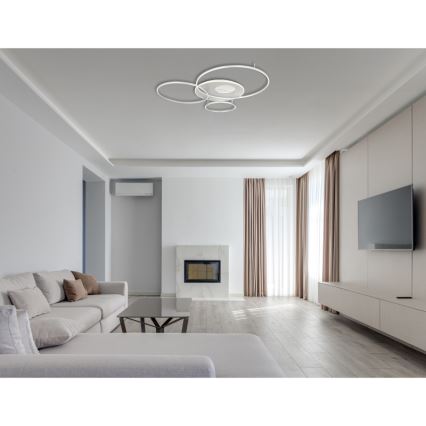 Globo - LED stropné svietidlo stmievateľné LED/70W/230V 2700-6500K matný chróm + diaľkové ovládanie