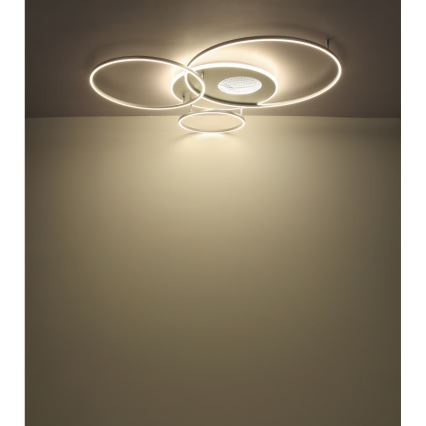 Globo - LED stropné svietidlo stmievateľné LED/70W/230V 2700-6500K matný chróm + diaľkové ovládanie