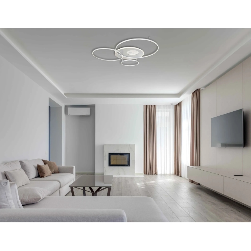 Globo - Stlmiteľné LED stropné svietidlo 70W/230V 2700-6500K Wi-Fi Tuya matný chróm + diaľkové ovládanie
