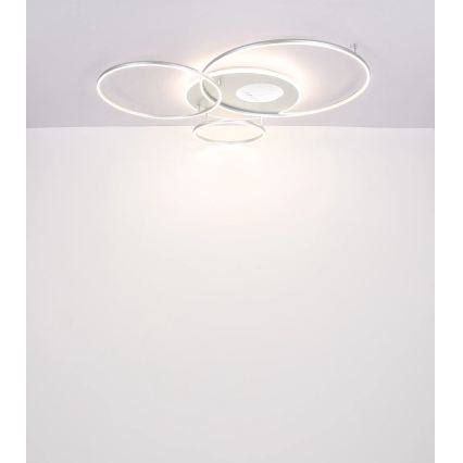 Globo - Stlmiteľné LED stropné svietidlo 70W/230V 2700-6500K Wi-Fi Tuya matný chróm + diaľkové ovládanie