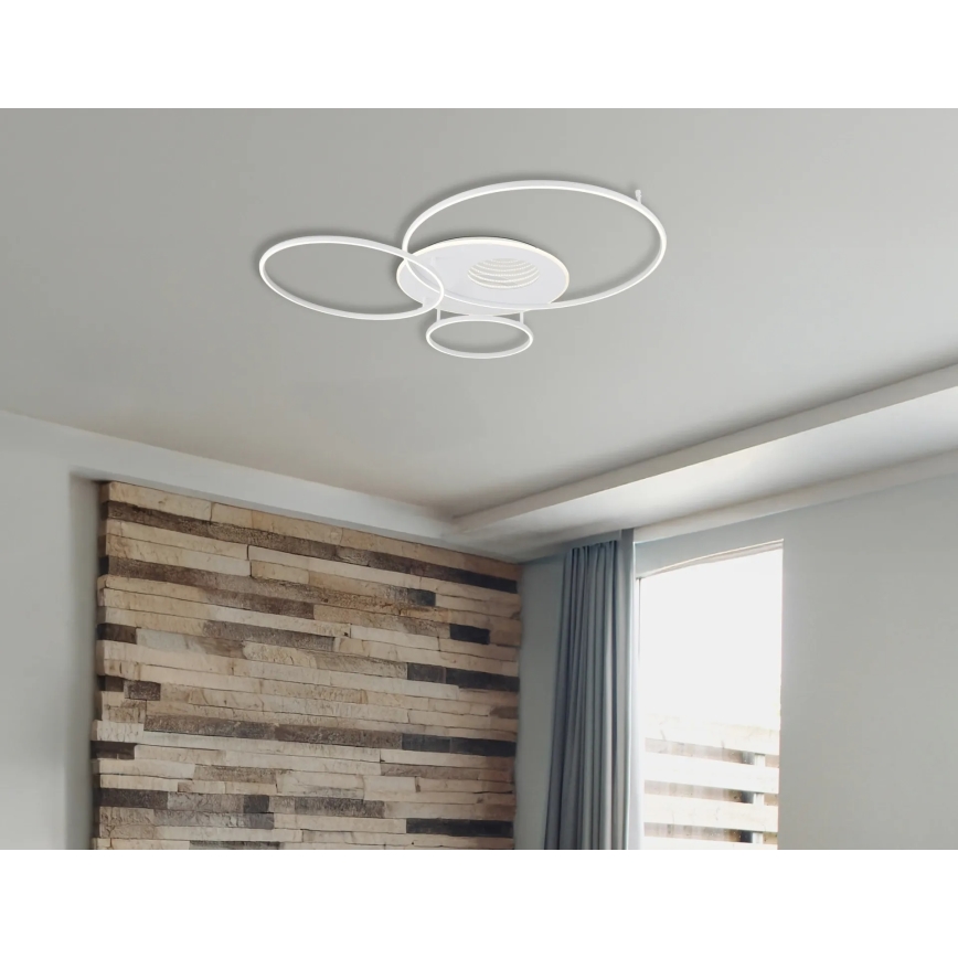Globo - LED stmievateľné stropné svietidlo LED/70W/230V 2700-6500K 105x26,5 cm biela + diaľkové ovládanie