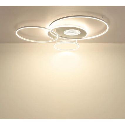 Globo - LED Stmievateľné stropné svietidlo LED/70W/230V 2700-6000K 105x26,5 cm strieborné + diaľkové ovládanie