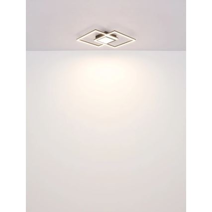 Globo - LED stmievateľné stropné svietidlo LED/32W/230V 2700-6500K 42,6x42,6 cm čierna + diaľkové ovládanie