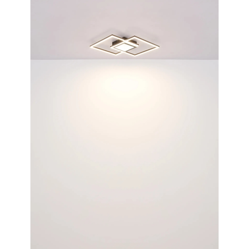 Globo - LED stmievateľné stropné svietidlo LED/32W/230V 2700-6500K 42,6x42,6 cm čierna + diaľkové ovládanie
