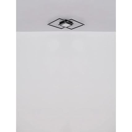 Globo - LED stmievateľné stropné svietidlo LED/32W/230V 2700-6500K 42,6x42,6 cm čierna + diaľkové ovládanie