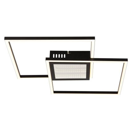 Globo - LED stmievateľné stropné svietidlo LED/32W/230V 2700-6500K 42,6x42,6 cm čierna + diaľkové ovládanie