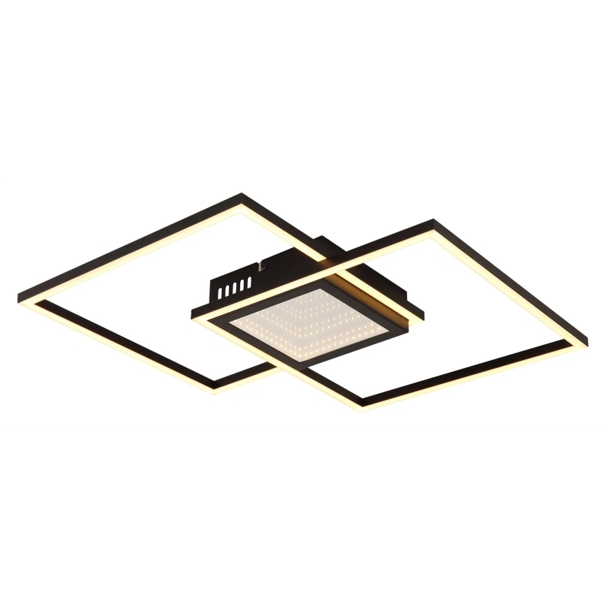 Globo - LED stmievateľné stropné svietidlo LED/32W/230V 2700-6500K 42,6x42,6 cm čierna + diaľkové ovládanie