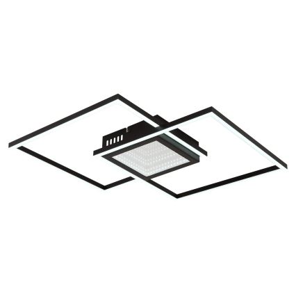 Globo - LED stmievateľné stropné svietidlo LED/32W/230V 2700-6500K 42,6x42,6 cm čierna + diaľkové ovládanie