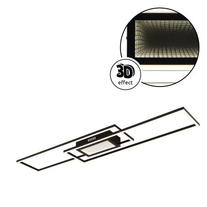 Globo - LED Stmievateľné stropné svietidlo LED/42W/230V 2700-6500K 19,6x96 cm čierna + diaľkové ovládanie