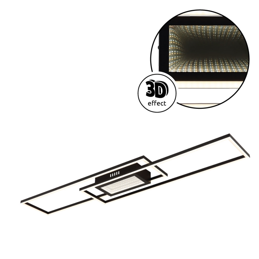 Globo - LED Stmievateľné stropné svietidlo LED/42W/230V 2700-6500K 19,6x96 cm čierna + diaľkové ovládanie