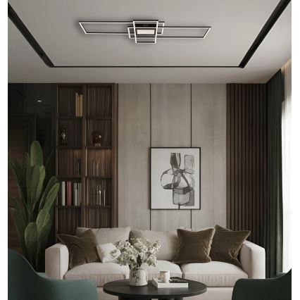 Globo - LED stmievateľné stropné svietidlo LED/60W/230V 2700-6500K 42x110,8 cm čierne + diaľkové ovládanie