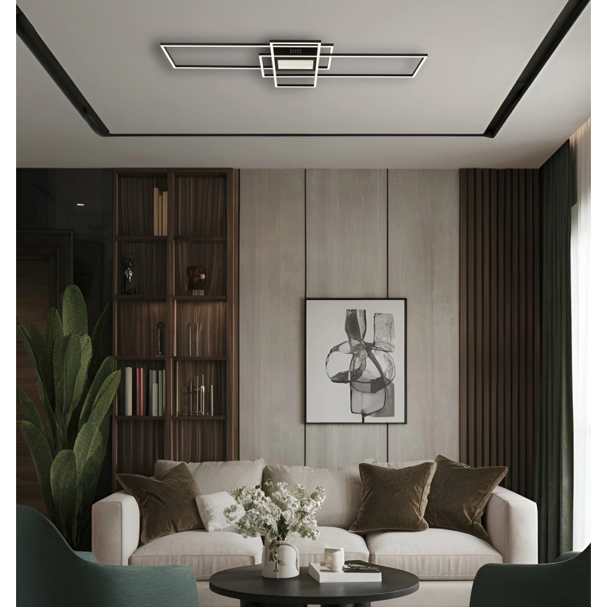 Globo - LED stmievateľné stropné svietidlo LED/60W/230V 2700-6500K 42x110,8 cm čierne + diaľkové ovládanie