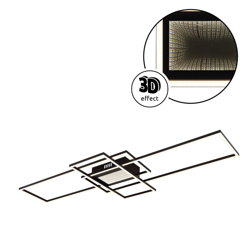 Globo - LED stmievateľné stropné svietidlo LED/60W/230V 2700-6500K 42x110,8 cm čierne + diaľkové ovládanie