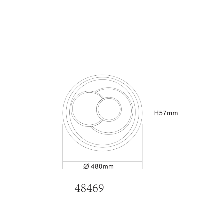 Globo - LED stropné svietidlo LED/36W/230V 3000/4000/6500K pr. 48 cm