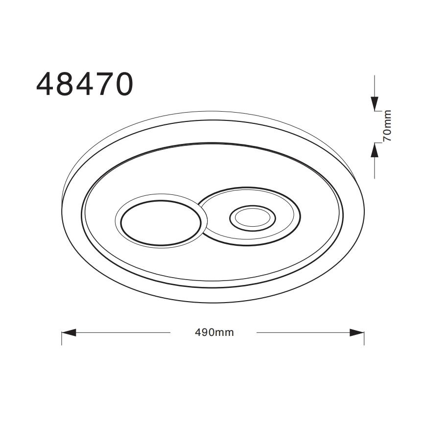 Globo - LED stropné svietidlo LED/36W/230V 3000/4000/6500K pr. 49 cm